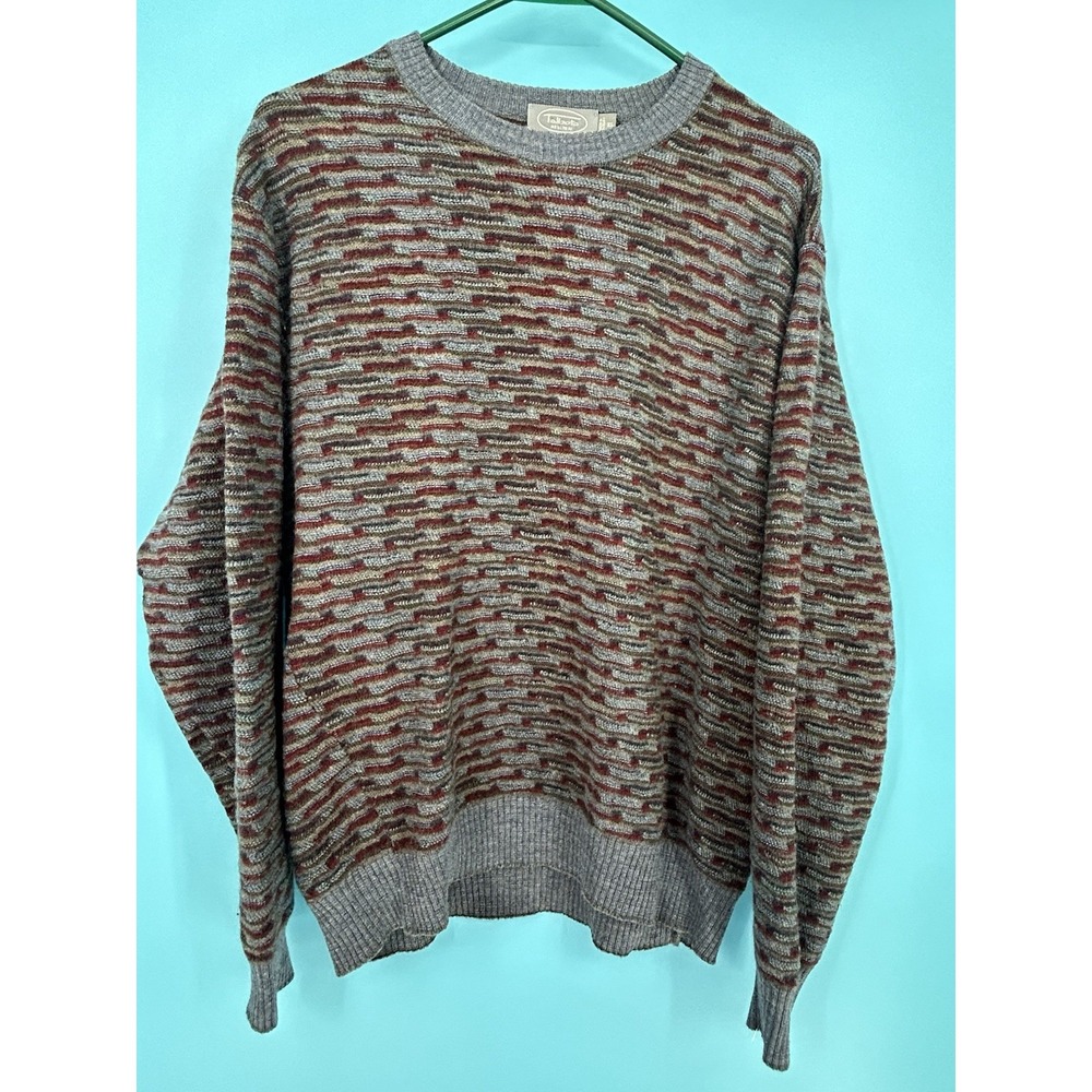 Talbots Men's Sweater Size XL Blue Gray And Burgundy